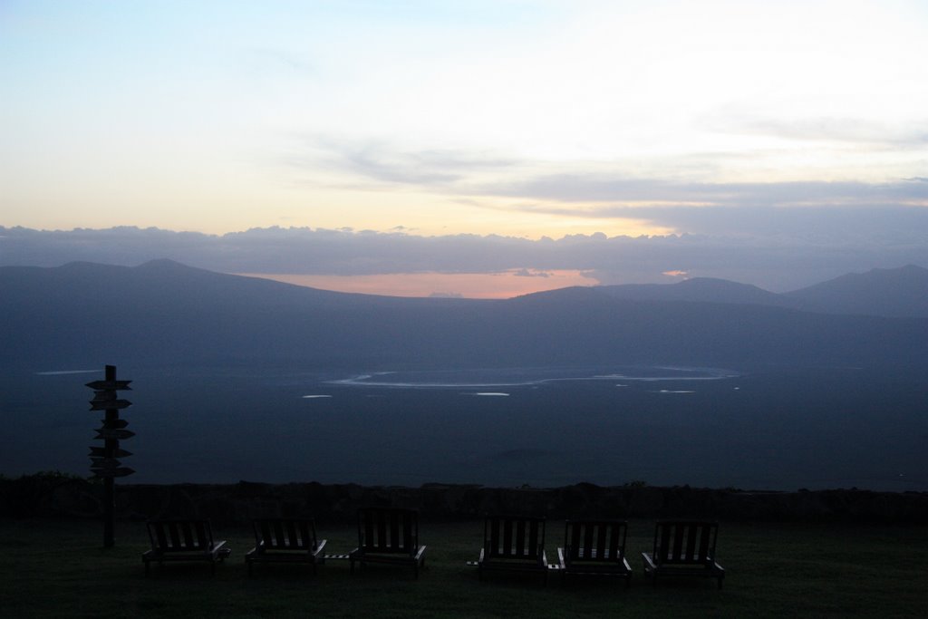 sun set at Ngorongoro Crater