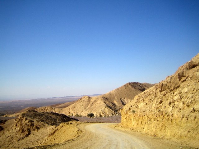 Straße ins Wadi Araba