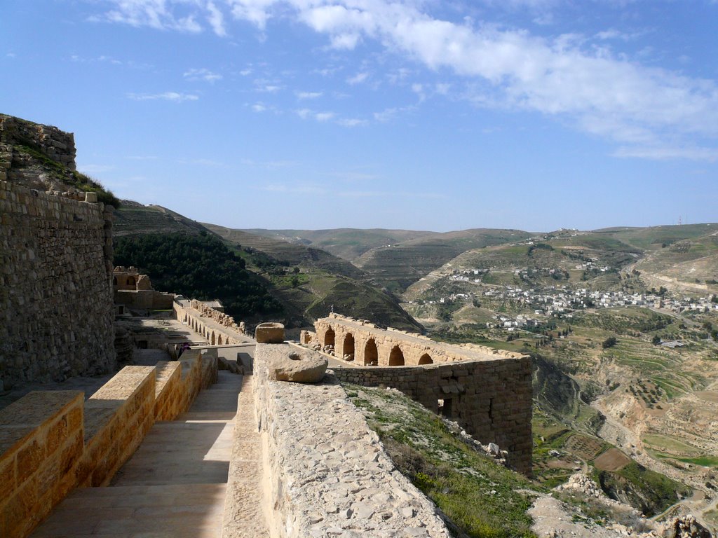 Blick von der Karak Festung ins Tal