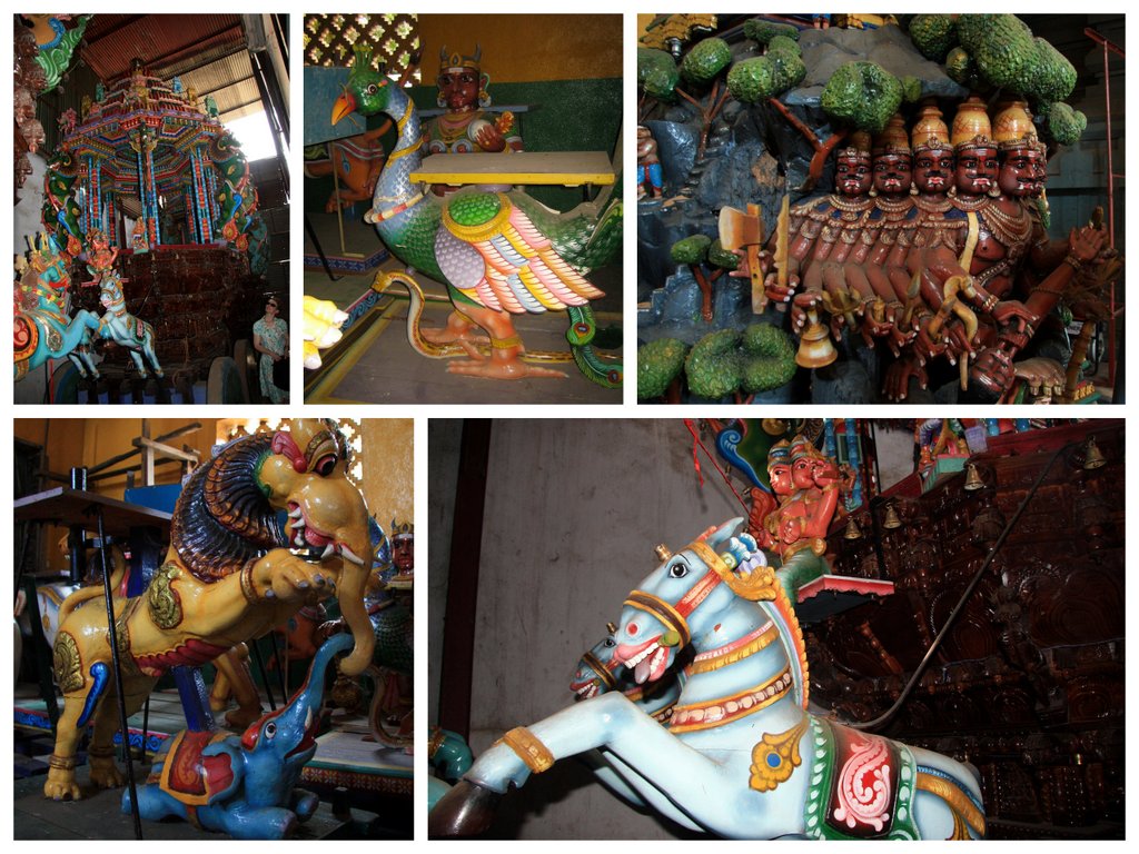 festival chariots, Sri Muthumariamman Temple, Matale