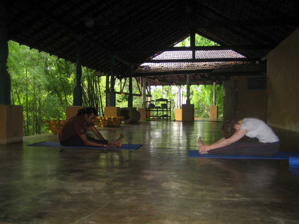 yoga at the Kandy Samadhi Center, Sri Lanka