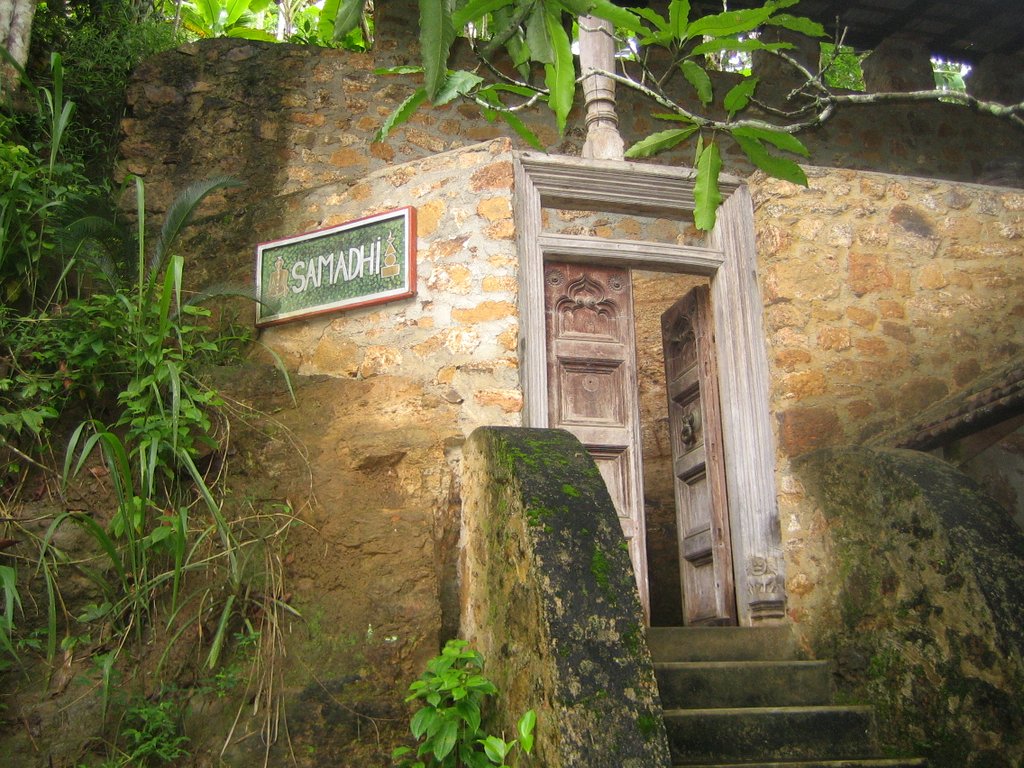 entrance of the Kandy Samadhi Center, Sri Lanka