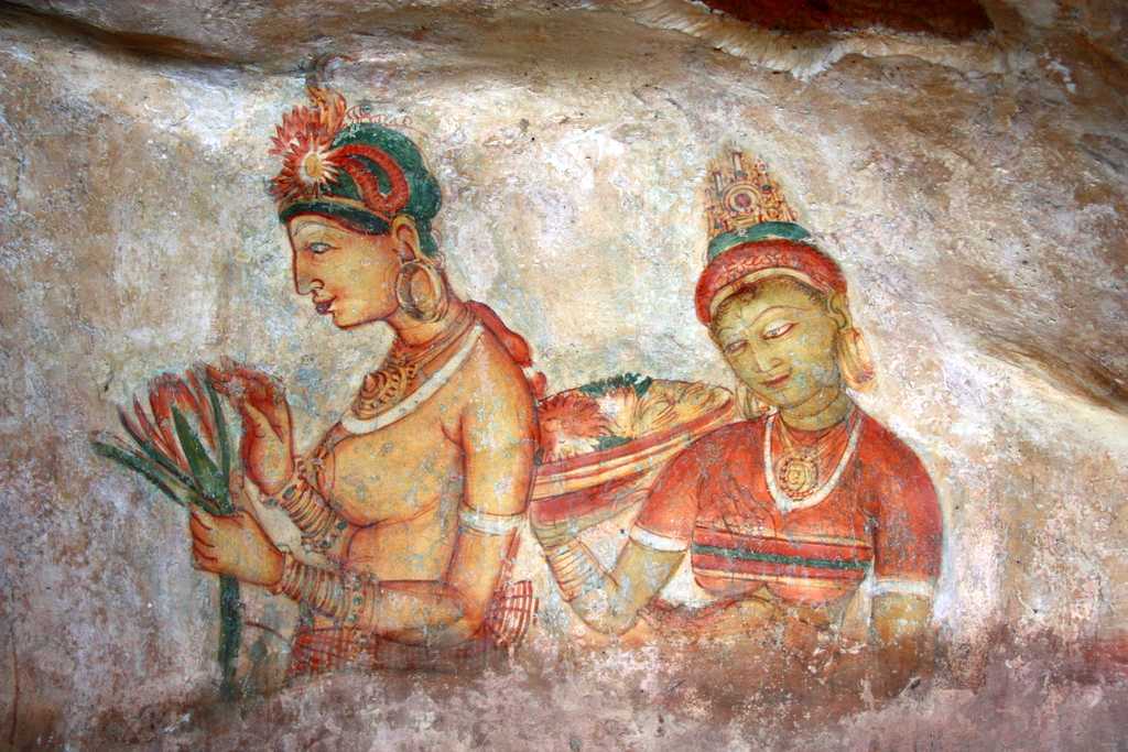 frescos, Sigiriya, Sri Lanka