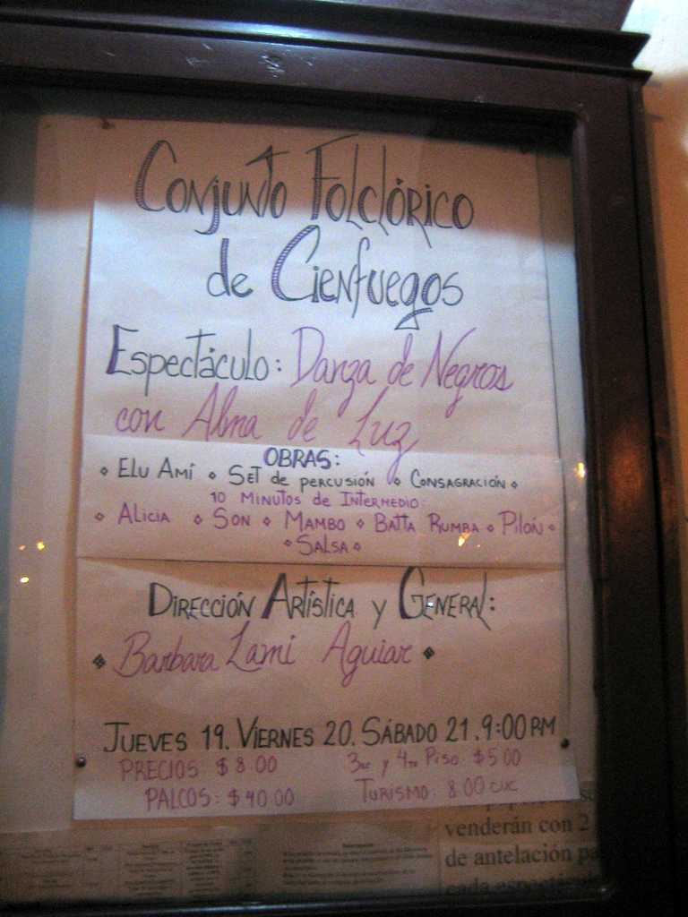 Poster of the Ballet of Cienfuegos, Cuba