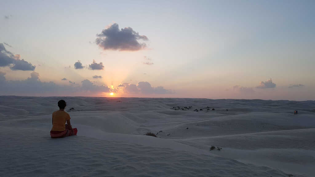 Sonnenuntergang bei Al Khaluf (Sugar Dunes), Oman