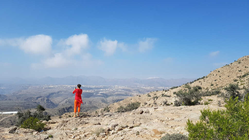 Blick über das Hochplateau bei Sayq, Jabal Al Akhdar, Oman
