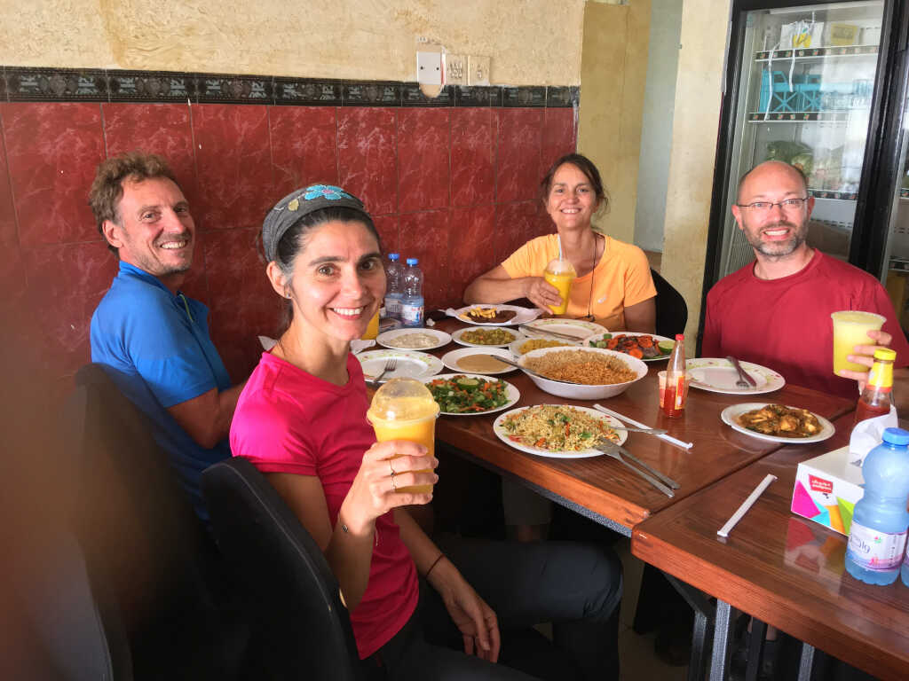 Caroline, JP, Malina and Volker at an Indian lunch in Oman