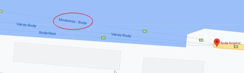 Google Maps Bodø fergekai