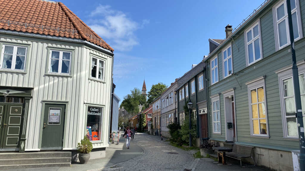 Straße in Trondheim, Norwegen