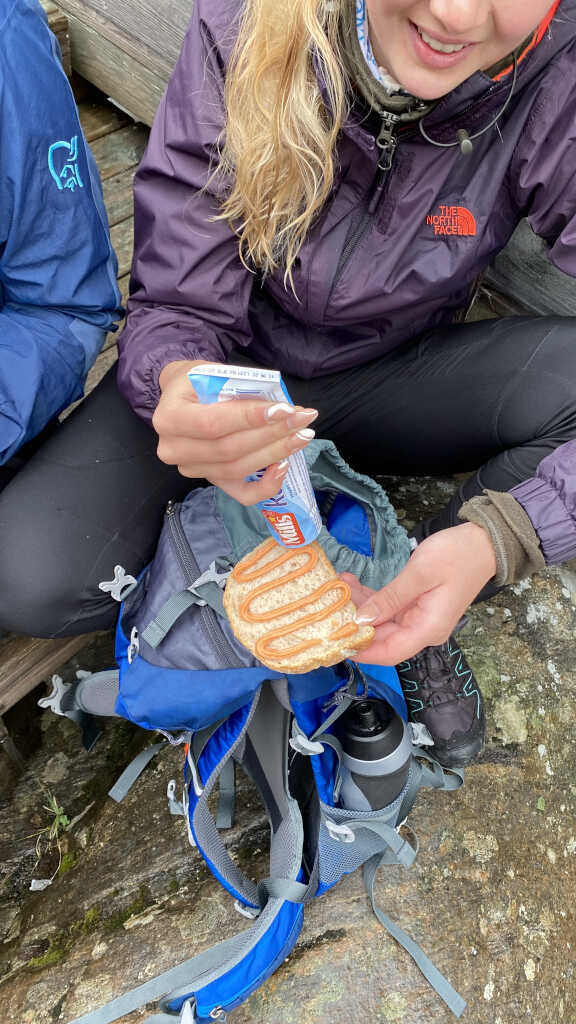 Norwegian snack with fish paste on bread